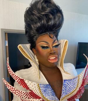 Laila McQueen Instagram - Did y’all catch us in Jackson Mississippi this week on @werehere ?! If not, lucky for you were streaming on @hbomax ;) - I’m telling y’all, run don’t walk to that streaming service and go watch one of the most iconic numbers of the show from our new drag daughter this week. She shut. It. Down. 
So go catch up on season 3 and we’ll see y’all this Friday in St. George, Utah! —
Makeup by me 
Hair @wigsandgrace 
Outfit @realdominocouture 
Photos @gregendries