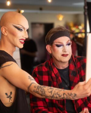 Laila McQueen Instagram - I’ve worked as a makeup artist on this show since season 1 and am truly grateful to still be apart of teams that get to help share the stories and experiences of queer people across America. I am constantly in awe of the bravery of our drag children for putting their stories out there and encouraging a range of queer visibility everywhere. Working specifically on this episode with @sashavelour and @jess.a.v.719 was nothing short of special. It is actually magical to be apart of helping someone see who they truly are and watch the genuine joy unfold in real time. Thank you Jess for letting me be apart of this experience with you! 

This year we are up for a variety of different categories (all creative departments and show wise) for this years Emmy nominations (including makeup)- So if you’re an Emmy voter please please consider voting for Were Here! 
The creative teams behind the glamour of this show are made up almost entirely of very talented queer people who work very hard on this traveling show, to make the drag children look their absolute best and feel like their most authentic selves. 

I hope everyone got a chance to catch the finale episode of this most recent season of @werehere , If not please go watch it, along with the entire new season (and rest of the series) streaming on @streamonmax ! 
Watch it, make your family watch it, spread the awareness share these stories! 
-
-
Performance pics: 
Photos @gregendries 
Hair @wigsandgrace 
Looks @diegomontoyastudio 
Jess makeup by me