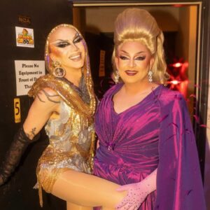 Laila McQueen Instagram - Did y’all catch the show in last weeks episode of @werehere ?!
Here’s a few close ups and concepts from my time on set this episode. Had the privilege of closing out in TN by painting the lovely faces of @sashavelour and @veronica.p679 <33 
-
Don’t miss out on the next episode this week as we head to Oklahoma and also welcome @latriceroyale to the we’re here family!
-
-
Hair @wigsandgrace 
Dress @marcosquared @diegomontoyastudio 
Gloves @zoeziegfeld