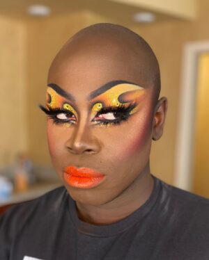 Laila McQueen Instagram - Last weeks stop on @werehere brought us to St George Utah, where we had one of my personal favorite entrance looks. 
The directive was mimic the organic nature of where we would be shooting and I’m just obsessed with what the whole team did to achieve this entire look. Very proud of all of us <3
-
The makeup I did is heavily inspired by the incomparable talents of @naezrahlooks - Truly one of the best makeup artist out there and have been in complete awe of their mind and work for years. 
Hair @wigsandgrace 
Outfit @realdominocouture