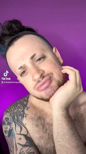 Laila McQueen Instagram - In an attempt to keep up with you kids on the internet, I present to you: this singualr TikTok today. Thank you for coming to my Ted talk, 5 stars big tip! 
 And also go follow my TikTok? 
For some reason RN I can’t have a profile pic so that’s fun!
-
Face full of: 
@onesize 
@kimchichicbeauty 
@sugarpill 
@ardellbeauty 
@danessamyricksbeauty 
@inglot_cosmetics 
Look by me 
Hair @wigsandgrace butchered by me
Earrings @ampedaccessories