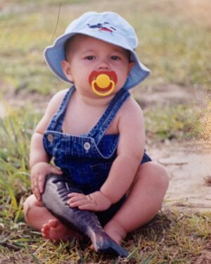 Laine Hardy Instagram - I've clearly been fishing since day one. So excited to be a part of @majorleaguefishingofficial’s Family Fishing Days this weekend in the Nashville area! #tbt