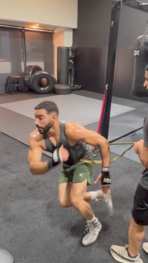 Laith Ashley Instagram - Found these videos from late last year. I can’t wait to get back. @adelkyokushin at @humblewarriorgym was turning ya boy into a machine!! 

I had been nursing a few injuries, and he was teaching me to be patient, less tense, to slow down and to control my speed and power (I need to do that when playing basketball 😅). In the ring you can see how I struggled to slow down, so Adel made sure to tell me to relax often, and slowed the combinations down, despite me wanting faster, longer more complex combinations. He focused on precision and timing. 

Miss ya brother.
