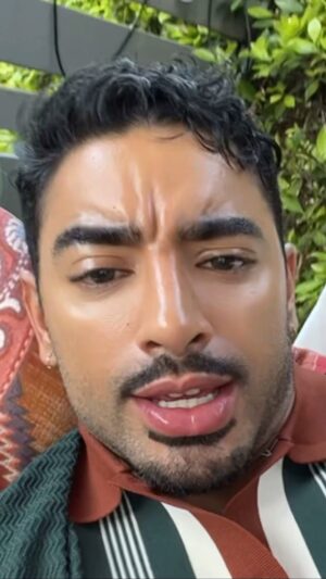 Laith Ashley Instagram - I said I was gonna do all the cringey “sad boy” trends from TikTok… and give me a follow. 🙃 

But also, @donatella_versace make me your muse!!