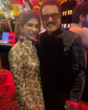 Lakshmi Manchu Instagram - Reconnecting with my Chennai buddies amidst all the madness and fun was incredible. The bond we share is pure and heartfelt. Wishing Varu and Nikki a lifetime of happiness together. Thank you all for including me in your festivities. Special shout-out to the OG, Radhika Garu, for the endless laughter and deep conversations that left my stomach hurting. To each one of you both, in this picture and beyond, thank you for the unwavering love and inclusion. Time simply disappears when I’m with you.