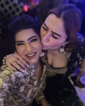 Lakshmi Manchu Instagram - Reconnecting with my Chennai buddies amidst all the madness and fun was incredible. The bond we share is pure and heartfelt. Wishing Varu and Nikki a lifetime of happiness together. Thank you all for including me in your festivities. Special shout-out to the OG, Radhika Garu, for the endless laughter and deep conversations that left my stomach hurting. To each one of you both, in this picture and beyond, thank you for the unwavering love and inclusion. Time simply disappears when I’m with you.