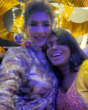 Lakshmi Manchu Instagram - Reconnecting with my Chennai buddies amidst all the madness and fun was incredible. The bond we share is pure and heartfelt. Wishing Varu and Nikki a lifetime of happiness together. Thank you all for including me in your festivities. Special shout-out to the OG, Radhika Garu, for the endless laughter and deep conversations that left my stomach hurting. To each one of you both, in this picture and beyond, thank you for the unwavering love and inclusion. Time simply disappears when I’m with you.