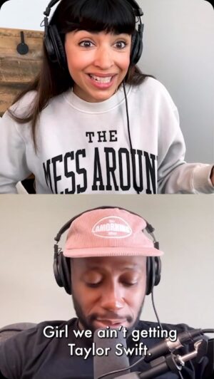 Lamorne Morris Instagram - Elaine, aka @taylorswift, this is your official invite to come on #TheMessAroundPod and talk about your guest appearance. What do ya say?? 🙏🤞
