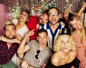 Lance Bass Instagram - What can I say, I’m a sucker for a photo booth! Congrats @thebaubshow and @mcmatto🥂#HappyBirthdayBob #mxbforgood