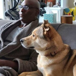 Lance Reddick Instagram - Some guy time... #dogsofinstagram