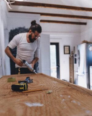 Lane Toran Instagram - Did the dang thing and got ‘er done. This is what I started yesterday. Needed more prep space in the kitchen and it also doubles as a bar. Haven’t decided exactly what I’ll display here yet. Swipe for some in progress shots