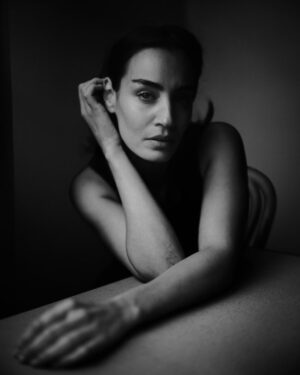 Lara Wolf Instagram - Thank you @philsharp ❤️🖤❤️. #portrait #london #actress #mood #headshot #blackandwhite #photography #artistatwork #philsharp #uk