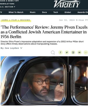 Lara Wolf Instagram - So happy and proud to hear The Performance has received so much love at the @psfilmfest — thanks @variety for the amazing review and for the mentioning. I loved playing Sira the Singer! Singing live in a film was an incredible experience. 
And fun fact. First day on set I couldn’t resist but photobomb @jeremypiven - I think he appreciated it 😂 #memories 
Congratulations @jeremypiven @shira_piv @joshuasalzberg @robertcarlyle @maimie69 @thatadamgarcia @isaacgryn @grimeystepz @kurtcsolak @annette_storytelling_magic @maxiblahaofficial @yaniv___biton @@dannyfinkelman1 @chaya.amor @laelutnik @rasto.kuril @malkygoldman @jennyshakeshaft @nancybishopcasting @valentinaquinnstudios  #film #love #palmsprings #actress #singer #newyork #la #bratislava