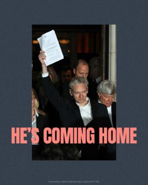Larissa Waters Instagram - Julian Assange is coming home.

After 1901 days, Julian has finally been released from Belmarsh prison.

Our thoughts are with Stella, his children, and all his family and loved ones desperate to see him. 

While great news, a decade of Julian’s life was taken by US overreach. 

Journalism is not a crime. 

Pursuing Assange was anti-democratic, anti-press freedom, and the charges should have been dropped.

To the millions of people around the world who campaigned to #FreeAssange thank you.

Credit: Wikileaks