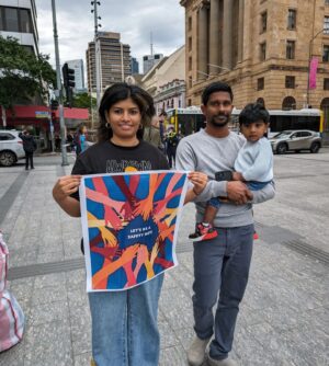 Larissa Waters Instagram - This morning I had the honour to speak alongside Zahra and Vashini at a rally to stop Labor's Deportation and Entry Ban Bill.

Labor’s proposed bill is worse than anything we saw under the Morrison government. If passed it will violate our international human rights obligations, rip families apart and whip up racism around the country.

In a country like Australia, we should be proud of multicultural and migrant communities. The Greens will always fight for human rights and for permanent protection for all refugees.

We need Labor to know that racism won't win them votes at the next election. Please make your voice heard and sign the petition in my stories.