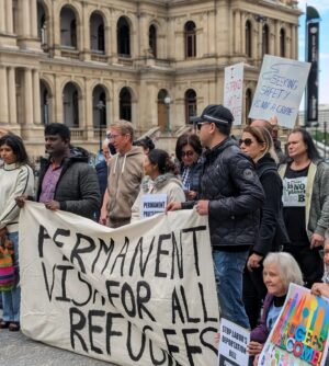 Larissa Waters Instagram - This morning I had the honour to speak alongside Zahra and Vashini at a rally to stop Labor's Deportation and Entry Ban Bill.

Labor’s proposed bill is worse than anything we saw under the Morrison government. If passed it will violate our international human rights obligations, rip families apart and whip up racism around the country.

In a country like Australia, we should be proud of multicultural and migrant communities. The Greens will always fight for human rights and for permanent protection for all refugees.

We need Labor to know that racism won't win them votes at the next election. Please make your voice heard and sign the petition in my stories.
