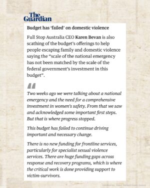 Larissa Waters Instagram - The Budget was the Albanese Government's chance to finally act on the calls from women's safety advocates and experts, and fully fund frontline domestic, family and sexual support services.

Crowing about a $9 billion surplus and continuing to hand out $50 billion in fossil fuel subsidies while refusing to provide $1 billion to properly fund women's safety would be laughable if it weren’t so deadly.