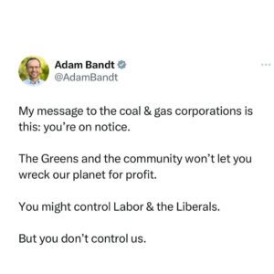 Larissa Waters Instagram - Because we don’t take your dirty political donations!