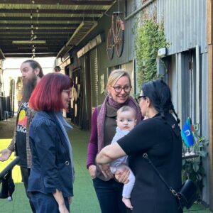 Larissa Waters Instagram - Spending my Sunday afternoon with Nadine and Rebecca yesterday was so genuinely lovely! This heartfelt discussion with two incredible powerhouses from the local community filled me with so much hope for the future, for our kids' futures and confirmed entirely my faith in our people-powered movements.

@rebeccaforgreenslopes's passion for education, her enthusiasm and her honesty really drove home what a hard-working member she would be for Greenslopes if (when🤞) she’s elected in October.

And @nadine_chemali's staunch advocacy continues to be awe-inspiring. Her recent work supporting @para.foundation is a testament to the force of her will, but also the power of community; can you believe @community4para has raised over $250k to support Palestinian families fleeing the genocide in Gaza in a month!?
