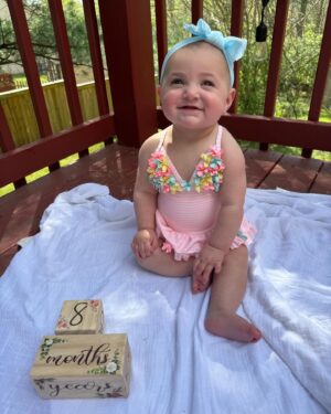 Larissa Wohl Instagram - I can’t believe this little goose is 8 months old 🥹 She’s brought so much joy and sunshine to our lives. she’s also brought so much back and neck pain to our lives 🤣. But I’ll take it for that goofy grin! Swipe right ➡️ for some laughs ❤️
•
•
•
#mom #mama #momlife #mommy #momnashville #larissawohl #baby #babygirl #mybaby #mybabygirl #girlmom #daughterlove #daughter #emma #emmaelizabeth #workingmom #favoritejob #nashbabies #nashvillebaby #larissa #momhood #8monthsold#8months #eightmonthsold #larissawohl #stopgrowing #stoptime #lizziegirl