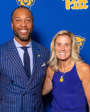 Larry Fitzgerald Jr. Instagram - Larry Fitzgerald is back for his induction into the Pitt Athletics Hall of Fame ✨ #H2P