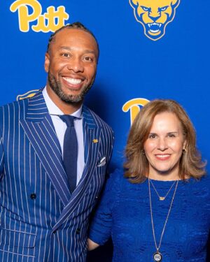 Larry Fitzgerald Jr. Instagram - Larry Fitzgerald is back for his induction into the Pitt Athletics Hall of Fame ✨ #H2P