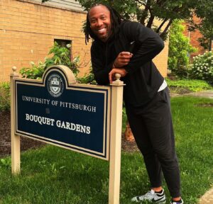 Larry Fitzgerald Jr. Instagram - It was great to be back on the @Pittofficial campus this weekend with my son, @devinfitzgerald111. Seeing him excel at what he is passionate about is surreal. I’m incredibly proud of him for earning what he’s worked so hard for and loves.

I especially enjoyed walking around campus with him and reminiscing about my college experience. 

Thank you to my guy @AaronDonald99, as well as @coachduzzpittfb, Coach Walt Harris, Chris Lasala, JD Brookhart, and so many others for always making me feel at home. I’m deeply grateful for your unwavering  support over the years.
