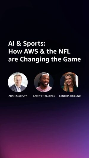 Larry Fitzgerald Jr. Instagram - Join #AWS as we host a live discussion about #AI, #ML & Sports with our CEO Adam Selipsky, former All Pro @LarryFitzgerald & @NFLNetwork’s very own @CynthiaFrelund. 🏈☁️🏟️
 
@NFL @NextGenStats
 
Set your reminder for August 24 via the link in our bio! 📣