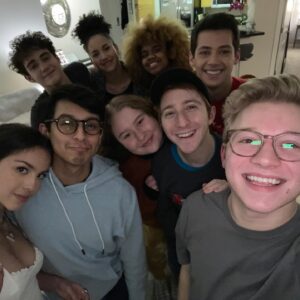 Larry Saperstein Instagram - Today marks 4 years since HSMTMTS premiered on Disney  ❤️ These last 4 years have been the most magical, crazy, transformative years of my life. We really said it all in the last episode of season 4, but the amount of sweet, special, beautiful moments we’ve had as a family will live in our hearts forever. Always there to support each other. Always there to lend a listening ear. And ALWAYS there to sing just about ANY song with you at a moment’s notice. 
.
I’m so grateful to this family, including everyone who kept coming back and watching our lovely show, everyone who’s stopped us and asked for pictures, and everyone who’s taken the time to share with us the things about our show that inspired them ❤️
.
It all means the absolute world to me. I can’t wait to see how everyone flourishes on their own journeys as we move into this next chapter of our lives!!! Wildcats LITERALLY FOREVER ❤️🤍🐾🎓
.
#hsmtmts #disneyplus #wildcats
