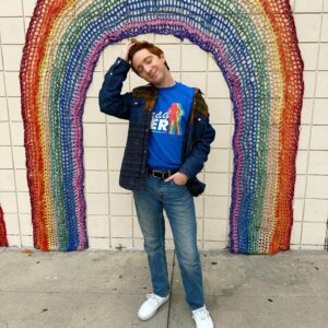 Larry Saperstein Instagram - Happy coming out day!! You are loved and supported and VALID!!! Here’s some content of me being gay (moderate to extreme) over the past year! ❤️🧡💛💚💙💜
.
#bi #queer #comingoutday