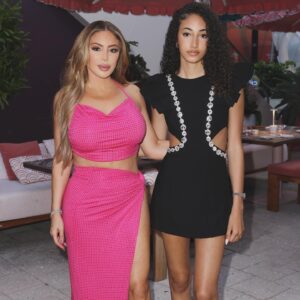 Larsa Pippen Instagram - Had the best time celebrating the launch of @larsalight.  Thanks for all the support  Dress: Jessica Bara sage studded crop top and maxi skirt