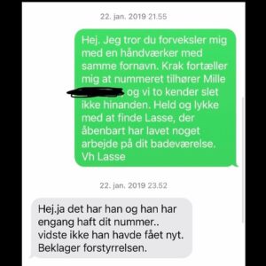Lasse Rimmer Instagram - I 2018 håbede Mille og Kasper første gang, at jeg måske kunne fikse deres badeværelsesgulv. Denne her gang svarer jeg sgu ja tak. Ja, det er tre uger siden hun spurgte, men nu har hun ventet i to et halvt år anyway...