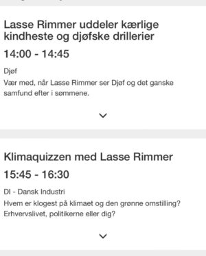 Lasse Rimmer Instagram - Hvad har to tommelfingre og har brugt en hel onsdag på at føle sig som verdens dummeste gammelfar? This guy! Jeg havde ombooket færge til Bornholm fra tirsdag til onsdag… og liiige glemt, at det var 10.30 tirsdag, men 8.30 i dag. Så jeg kørte hjemmefra kl 9 for at sidde som et stykke menneskekolesterol i tjek-ind-arterien, da maskinen ikke ville kendes ved mit bookingnummer. Nå. 10 timer og en dag brugt i Ystad senere er jeg fremme. Swipe for at se, hvor jeg bruger min torsdag på Folkemødet. Det’ mit niende af slagsen, og jeg glæææder mig.