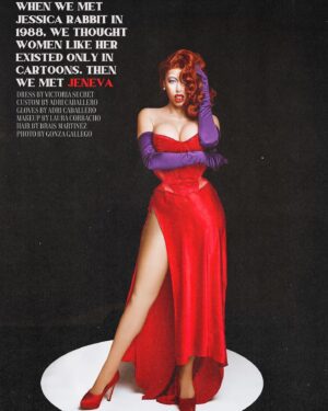 Laura Corbacho Instagram - WHEN WE MET JESSICA RABBIT IN 1988, WE THOUGHT WOMEN LIKE HER EXISTED ONLY IN CARTOONS. THEN WE MET JENEVA 💋👠

En este capítulo había que imitar un dibujo animado pero además era el reto de comedia y dije como hago esto pero siendo fiel a mi personaje, pues siendo una ordinaria pero estando guapísima 💋
Y como quería meter mi rollo cabaret si o si en algún episodio decidí hacerlo en este versionando la canción de ‘Why don’t you do right’ pero hablando pues de las necesidades de una salió esta canción: Jeneva Rabbit: Se acabó el glamour 💩🚽
Por que una diva como yo también tiene derecho a peerse !!! 💨💨
En el fondo yo también soy humana chiques 😔
Gracias a misstodo @davidlineo por ayudarme con la música como siempre 💖

Ya podéis disfrutar de todos los episodios de @regiasdeldrages en su canal de YouTube 

No olvidéis poner #TeamJeneva por todas partes, que devorar no es gratis y ahora es el momento de devolver el servicio que he hecho apoyando 🤩👑

Gracias por estar ahí durante todo el camino y recordad que nos vemos el 9 de Mayo en el @martacarinomadrid para la CORONACIÓN ‼️🥹👑

Dress by Victoria Secret vintage 
Custom by @adrxworld 
Gloves by @adrxworld 
Hair by @garciamartinezbrais 
Photo by @gonzagallego 
Grafismo by @davidlineo