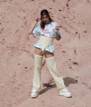 Laura Corbacho Instagram - Wearing @digital_distortion666 for @wag1mag 

Collection: Venus 💕
Photo: @a.batuecas 
Mua: @_marialorain_ 
Hair: @bylamari_ 
Stylist: @livingasmonster