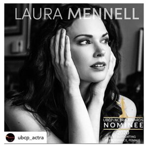 Laura Mennell Instagram - What a wonderful surprise to be nominated for an @ubcp_actra Award for Best Supporting Actress for my work in @historybluebook.  It means so much to be nominated by my peers, thank you UBCP/ACTRA and your panel of jurors.  Honoured to be nominated among the wonderfully talented women in my category:  @kyrazagorsky @jennmaca @gabriellerose9456 @johannahnewmarch #gwynythwalsh 
I’m most definitely in good company. 
Congratulations to all the nominees.  See you all online to celebrate virtually on November 21st! 🤍
—————————————————
Repost  @withregram • @ubcp_actra UBCP/ACTRA Awards 2020 - Nominee Love⁠
Congratulations to @laura_mennell  for her nomination, Best Supporting Performance, Female in @historybluebook – Operation Mainbrace ⁠
Photo Credit: @jennabermanphoto⁠
#ubcpactra #ubcpactraawards
.
.
.
.
.
.
.
.
.
.
#ingoodcompany #ubcp #actra #ubcpactraawards #vancouverfilmindustry #vyr #celebratinglocaltalent #canadianactor #hollywoodnorth #supportiveunions #actorslife #awardsseason #actress #canadiangirl #projectbluebook #mimihynek #lauramennell #bcfilm