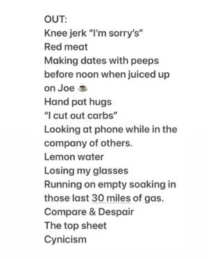 Laura Niemi Instagram - My 2024 Lists 
1) IN 2) OUT 3) The Nipple Cookie 4) Turtlenecks 5) SolMarinaCrespo & I @ Rogue Machine for @timvenable ‘s Baby Foot play 6) Macchiato disguised as a Cappuccino 7) Herflower 8) Designer CVS slippers 9) Utterback & Moi at CTG 10) Accommodation by Greg Burdick at OTE fun was had!
(Inspo 👑 @mindykaling ✨as you can see we are sympatico on a couple of these 🥰)

#2024InsandOutsLists #2024