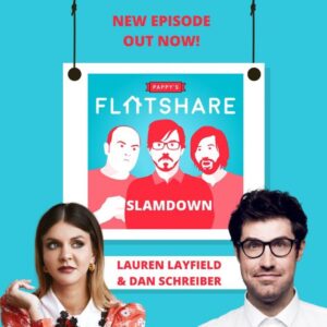 Lauren Layfield Instagram - The long-awaited Dan Schreiber and Lauren Layfield episode of Pappy’s Flatshare Slamdown is out NOW! And it’s a sweet, sweet thing... get it wherever you get your pods or from the link in our tree