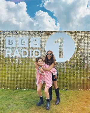 Lauren Layfield Instagram - Last ones. Soz to bang on but it’s just not wasted on me how lucky I am to have joined the @bbcradio1 family.🖤

1. Me and @louischads first met more than 10 years ago at a group of local radio stations in the Midlands. We said we always wanted to work at Radio 1. Louis - because he’s the biggest radio nerd I’ve ever known - got there way before me and is smashing it and I’m so happy I got to join him and make our 20-year-old-selves proud.
2. @lilliemaenot. The LMS. What luck to have been given her as a producer.🍀
3. @mansithejourno’s first festival. Bought a digi camera. Bought tissues out during the @raye set.💜 
4. The way I could bang on about the @thelastdinnerparty forever. The charisma! The stage presence! Christ!
5 & 6. Bring your boys to work day.
7. Golden hour✨
8. “We could be lifted, from the shadows, lifted.”
9 & 10. Buggy life. @louischad doing some classic Chadwicking.