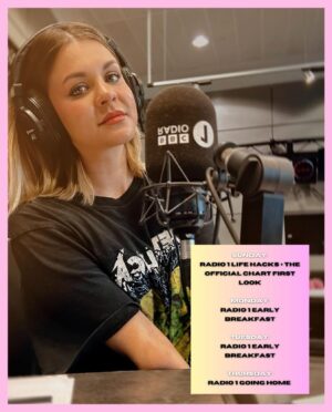 Lauren Layfield Instagram - Loads of Radio 1 happening this week💜 
(Shout out @mansithejourno for the graphic, what a ledge)