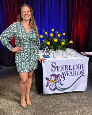 Lauren Pritchard-Cobb Instagram - Yesterday evening I was one of 20 women from the West Tennessee area recognized with a Sterling Award! The Sterling Awards are given to the “20 most influential women” in their respective fields and careers. When I received the phone call in February from Linda Rizzuto telling me I had been nominated and then chosen as a recipient in their 2023 class I was speechless! This artist life that I live is one that has had, and continues to have, many ups and downs and I rarely think about what I’m doing in a “macro” sense because I have to remain very present and in the moment as I’m moving quickly from project to project so I often lose sight of what the optics might be of “me”. Most of the time I just assume that people think I’m the crazy songwriting lady who hops around on stage screaming and emoting while banging on about needs for children who are abused or hungry while also talking incessantly about my son who I’m casually obsessed with…. 😂🤷🏻‍♀️🤪 I also struggle with mental health and live with a monster in my head who regularly tries to convince me that I’m useless, a failure, incapable, incompetent etc etc etc. My logical brain knows these things aren’t true but it’s still the demon I live with and I know I’m not the only one who struggles with this. 

I say all of these things to say: I may not always have all the answers or know what’s up ahead but being recognized with a Sterling Award this year and being included with this group of 20 absolutely incredible and inspiring women gives me so much hope, it quiets the monster in my head. It gives me encouragement to know I’m on the right path. I praise and thank God for his grace and guidance through it all! 

It’s an absolute honor to be given this award and I promise to continue living, learning, growing, working and trying my very best to do what I can to help my community, create meaningful opportunities for artists and children and be the best mother and wife I can possibly be. Thanks to the Sterling Awards committee for choosing me to represent your organization, it means the absolute world to me. 💫