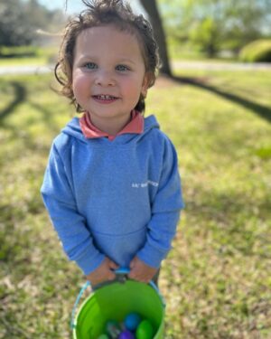 Lauren Pritchard-Cobb Instagram - Here is my little Xander bean, sweetie pie, cutie pants when he had just finished his Easter egg hunt today! He did it all by himself this year! It is beautiful to watch them grow but also time can you please slow down… 🥹🪺 Thanks @fpcjacksontn1 for a great event!