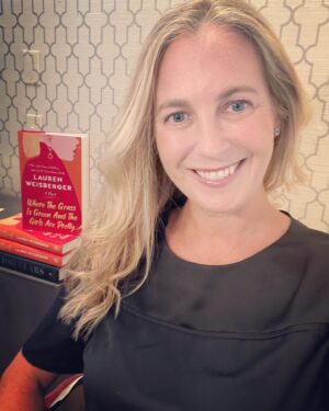 Lauren Weisberger Instagram - The best part of Zoom book events (I still wish they were in-person): civilized human being on top, lunatic who wears furry Birks on the bottom....