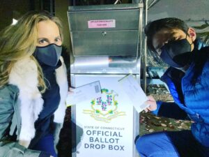 Lauren Weisberger Instagram - What date night looks like in 2020.  #vote #2020 #authorsofinstagram #picoftheday