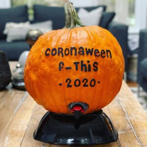 Lauren Weisberger Instagram - Side hustle. 🎃 🍷 #coronaween #halloween #corona #picoftheday #authorsofinstagram