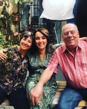 Laurent Kerusoré Instagram - Complicité de tournage. Quel bonheur! #ilovemyjob #acteur #pblv #michelcordes #mistral #marci #pereetfils