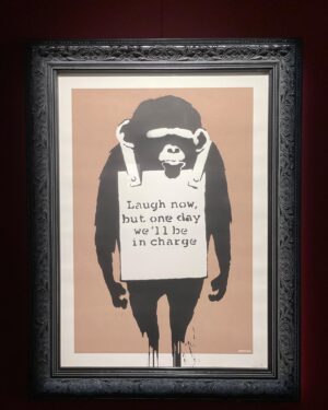 Laurie Fortier Instagram - Banksy: Genius or Vandal? Brilliant.
.
.
.
#banksy #exhibition #LA #graffiti #art #graffitiartist #love #walledoffhotel #dismaland #artist #anoymous #onlyonelife
