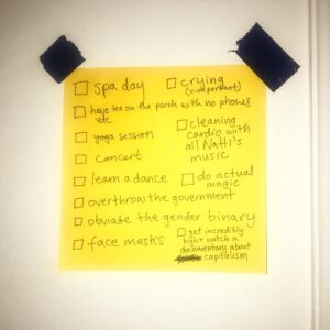 Laurie Penny Instagram - In our house we are setting intentions for how to make best use of our quarantine time.