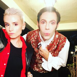 Laurie Penny Instagram - Happy Goth Christmas. Here is some crossover vampire slash. You’re welcome. With thanks to @manlyunicorn @taikawaititi @jamesmarstersof #halloween