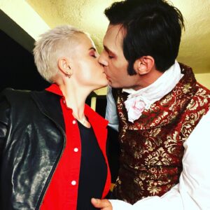 Laurie Penny Instagram - Happy Goth Christmas. Here is some crossover vampire slash. You’re welcome. With thanks to @manlyunicorn @taikawaititi @jamesmarstersof #halloween